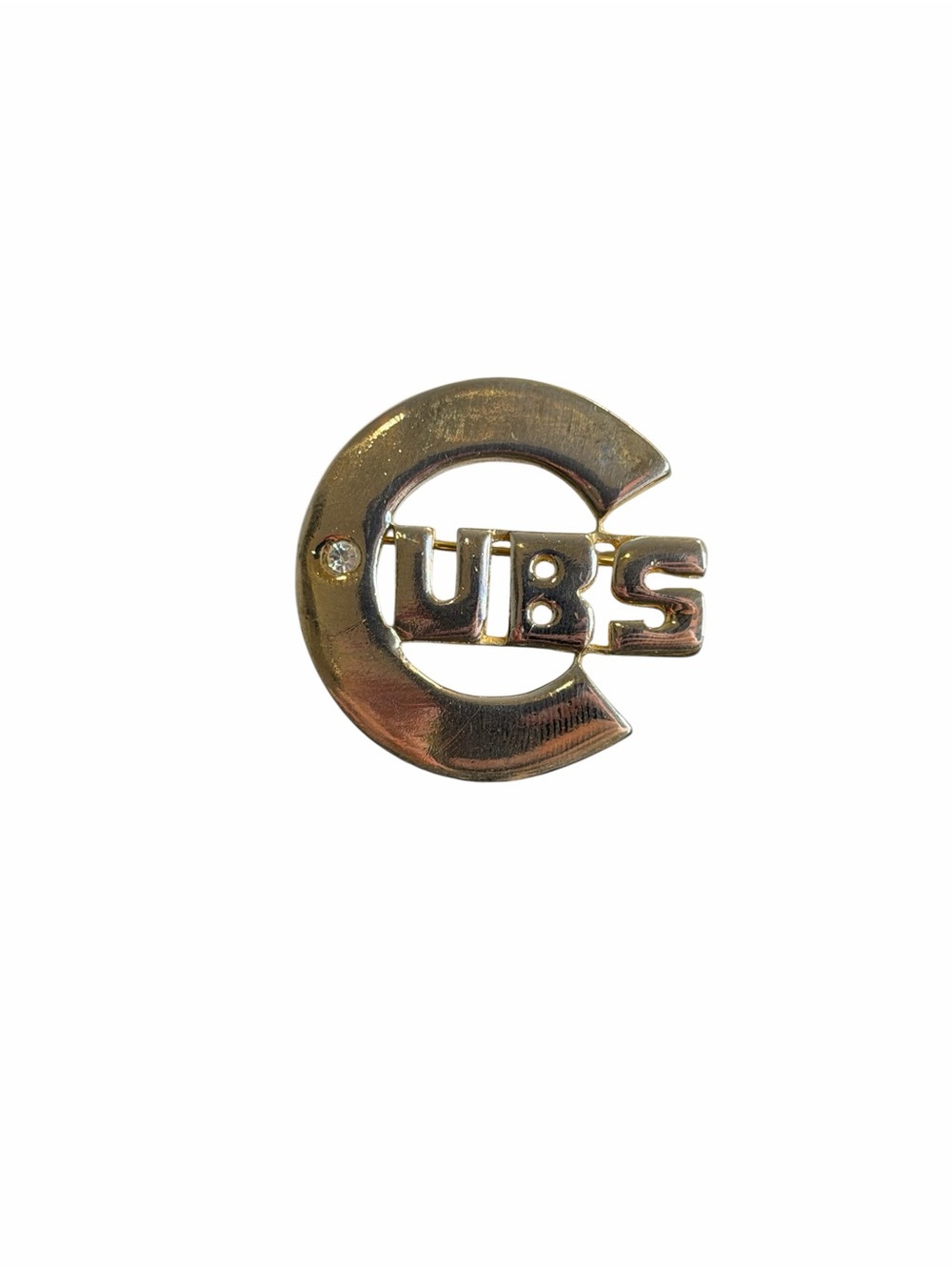 Vintage Chicago Cubs Tropicana Gold Tone Employee Souvenir Brooch Pin